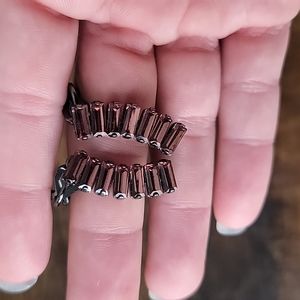 Pink ear crawler earrings